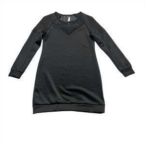 Fabletics Athleisure Stretchy Casual Mesh Cutout Dress Size Small Long Sleeve